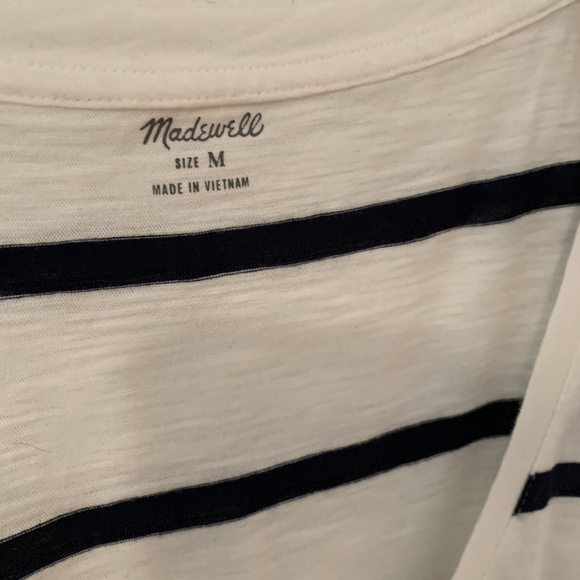 Madewell - Whisper Cotton V-Neck - Navy Striped - Picture 2 of 2